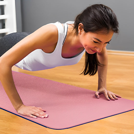 Tapis yoga rose entrainement